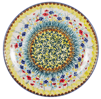 A picture of a Polish Pottery 8.5" Salad Plate (Sunlit Wildflowers) | T134S-WK77 as shown at PolishPotteryOutlet.com/products/8-5-salad-plate-sunlit-wildflowers