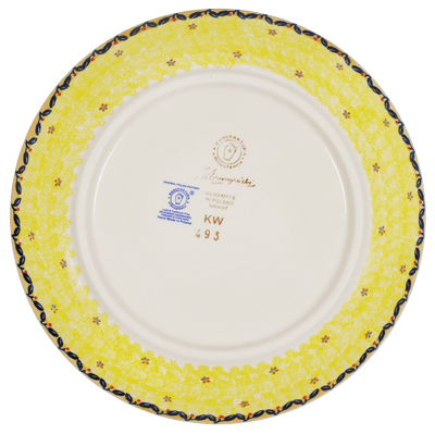 Polish Pottery - 8.5 Salad Plate - Blue Diamond - The Polish Pottery Outlet