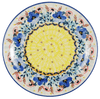 Polish Pottery 8.5" Salad Plate (Blue Violets) | T134S-WK81 at PolishPotteryOutlet.com