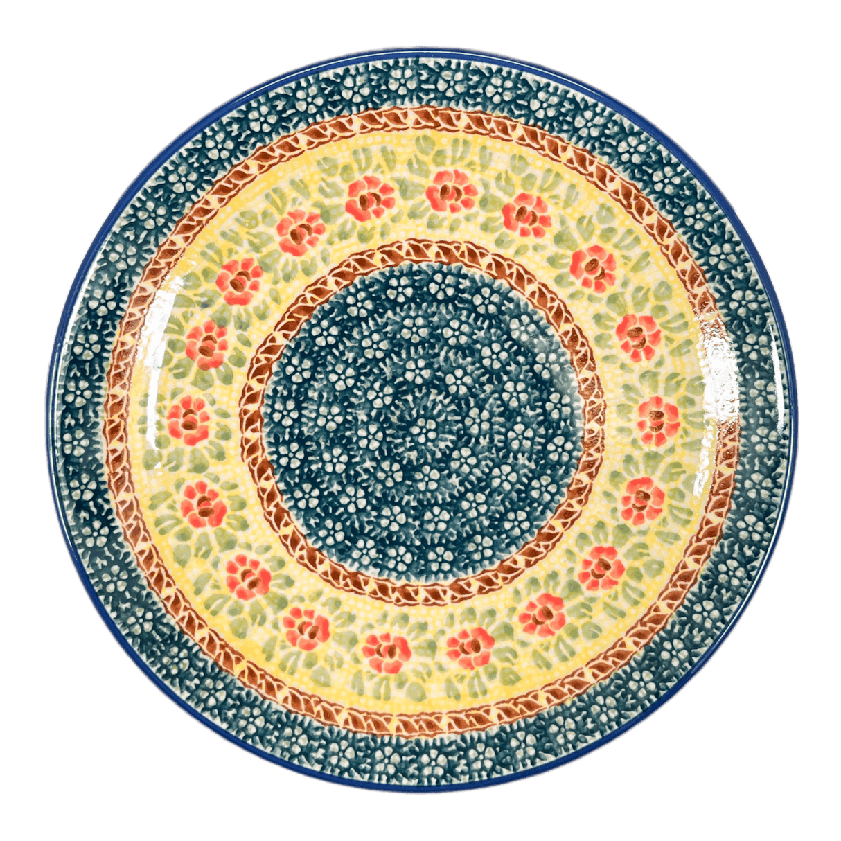 Plate, Round, Salad, 8.5" in "Bountiful Blossoms" by Manufaktura | T134S-WKLZ