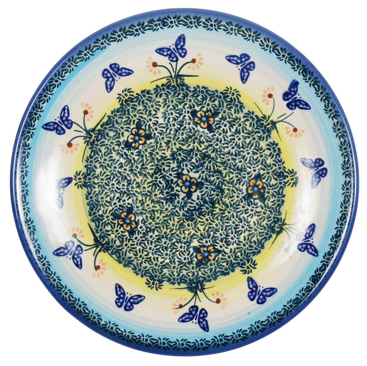 Plate, Round, Salad, 8.5" in "Butterflies in Flight" by Manufaktura | T134S-WKM