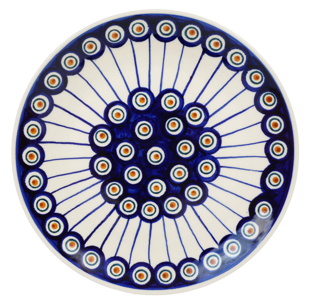 Plate, Round, Salad, 8.5" in "Peacock in Line" by Manufaktura | T134T-54A