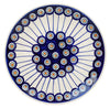 Polish Pottery 8.5" Salad Plate (Peacock in Line) | T134T-54A at PolishPotteryOutlet.com