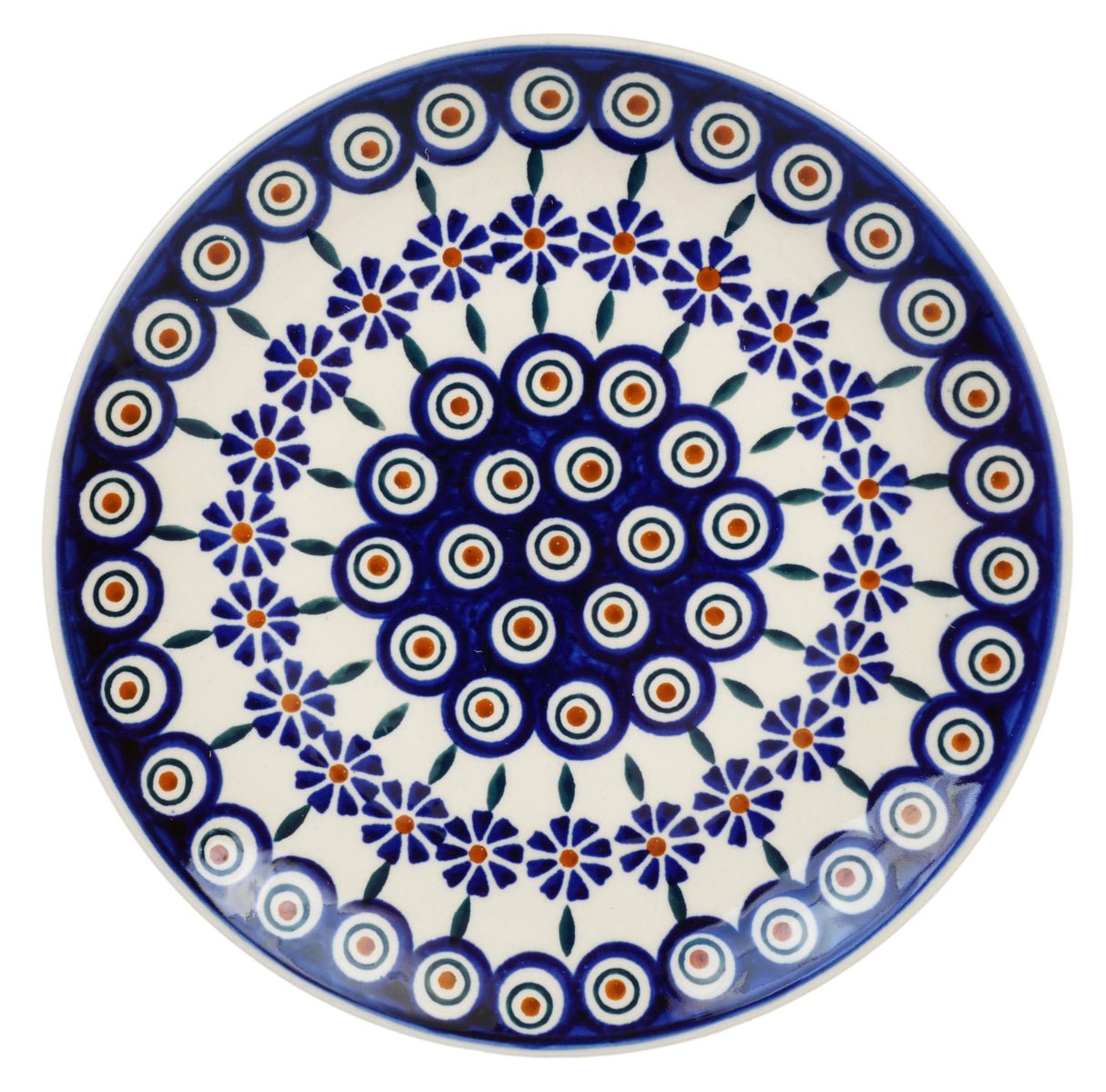 Plate, Round, Salad, 8.5" in "Floral Peacock" by Manufaktura | T134T-54KK