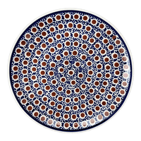 A picture of a Polish Pottery 8.5" Salad Plate (Chocolate Drop) | T134T-55 as shown at PolishPotteryOutlet.com/products/8-5-salad-plate-chocolate-drop-t134t-55