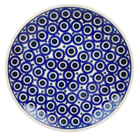 A picture of a Polish Pottery 8.5" Salad Plate (Eyes Wide Open) | T134T-58 as shown at PolishPotteryOutlet.com/products/85-salad-plate-eyes-wide-open