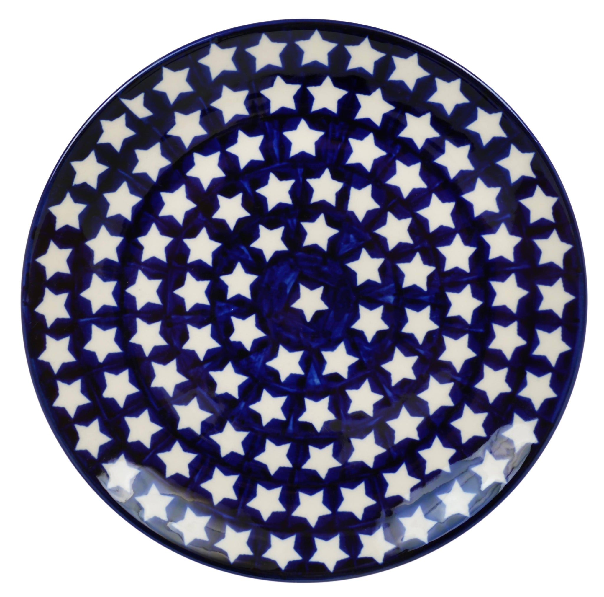 Polish Pottery - 8.5 Salad Plate - Blue Diamond - The Polish Pottery Outlet