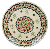 A picture of a Polish Pottery 8.5" Salad Plate (Chocolate Mint) | T134T-AK as shown at PolishPotteryOutlet.com/products/85-salad-plate-chocolate-mint