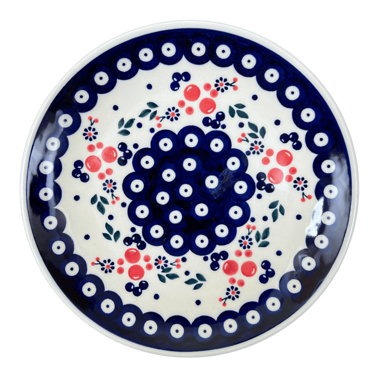 Plate, Round, Dessert, 7.25" in "Berry Dot" by Manufaktura | T131T-BL04