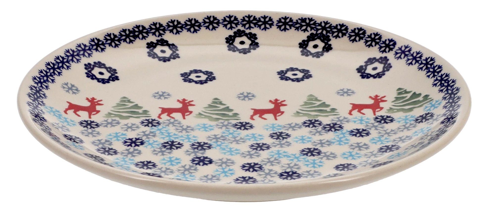 Polish Pottery - 8.5 Salad Plate - Blue Diamond - The Polish Pottery Outlet