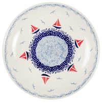 A picture of a Polish Pottery 8.5" Salad Plate (Smooth Seas) | T134T-DPML as shown at PolishPotteryOutlet.com/products/8-5-salad-plate-smooth-seas