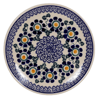 A picture of a Polish Pottery 8.5" Salad Plate (Simple Symmetry) | T134T-GCR as shown at PolishPotteryOutlet.com/products/8-5-salad-plate-simple-symmetry