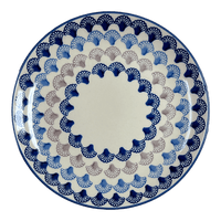 A picture of a Polish Pottery 8.5" Salad Plate (Fan-Tastic) | T134T-GP18 as shown at PolishPotteryOutlet.com/products/8-5-salad-plate-fan-tastic