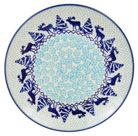 A picture of a Polish Pottery 8.5" Salad Plate (Peaceful Season) | T134T-JG24 as shown at PolishPotteryOutlet.com/products/85-salad-plate-peaceful-season