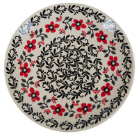 A picture of a Polish Pottery 8.5" Salad Plate (Scarlet Garden) | T134T-KK01 as shown at PolishPotteryOutlet.com/products/8-5-salad-plate-scarlet-garden