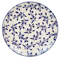 A picture of a Polish Pottery 8.5" Salad Plate (Blue Spray) | T134T-LISK as shown at PolishPotteryOutlet.com/products/85-salad-plate-blue-spray
