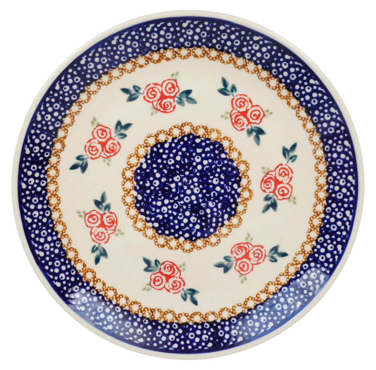 Plate, Round, Salad, 8.5" in "Parade of Roses" by Manufaktura | T134T-MCR1