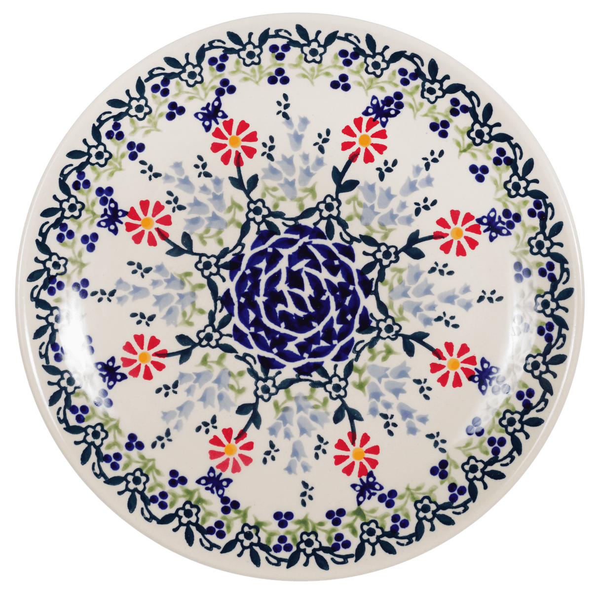 Plate, Round, Salad, 8.5" in "Butterfly Blossoms" by Manufaktura | T134T-MM02