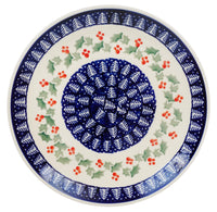 A picture of a Polish Pottery Plate, Round, Salad, 8.5" in "Holiday Cheer" by Manufaktura | T134T-NOS2 as shown at PolishPotteryOutlet.com/products/8-5-salad-plate-holiday-cheer