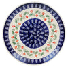 Polish Pottery Plate, Round, Salad, 8.5" in "Holiday Cheer" by Manufaktura | T134T-NOS2 at PolishPotteryOutlet.com