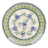 A picture of a Polish Pottery 8.5" Salad Plate (Woven Blues) | T134T-P182 as shown at PolishPotteryOutlet.com/products/85-salad-plate-woven-blues