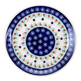Polish Pottery 8.5" Salad Plate (Starry Wreath) | T134T-PZG Additional Image at PolishPotteryOutlet.com