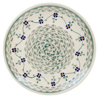A picture of a Polish Pottery 8.5" Salad Plate (Woven Pansies) | T134T-RV as shown at PolishPotteryOutlet.com/products/85-salad-plate-woven-pansies