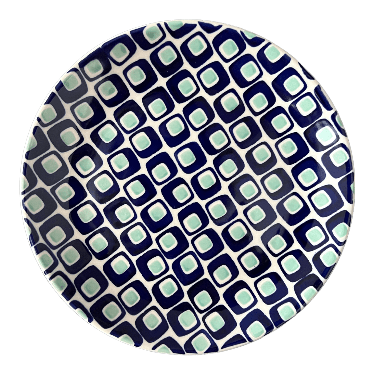 Plate, Round, Salad, 8.5" in "Blue Retro" by Manufaktura | T134U-602A