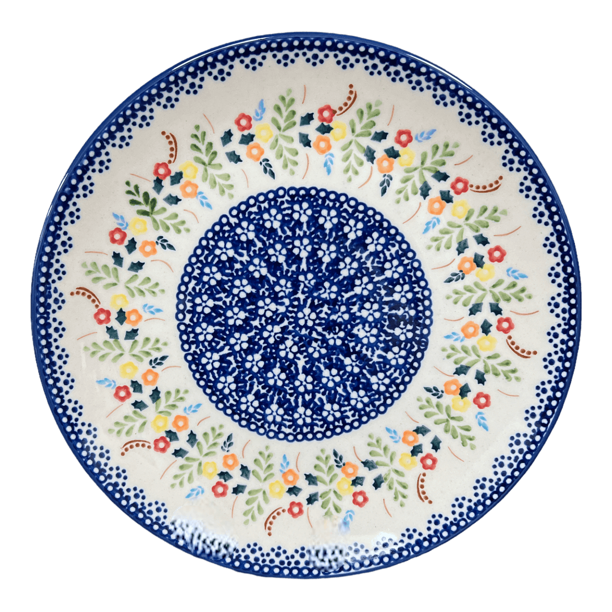 Plate, Round, Salad, 8.5" in "Floral Garland" by Manufaktura | T134U-AD01