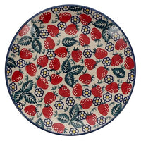 A picture of a Polish Pottery 8.5" Salad Plate (Strawberry Fields) | T134U-AS59 as shown at PolishPotteryOutlet.com/products/8-5-salad-plate-strawberry-fields