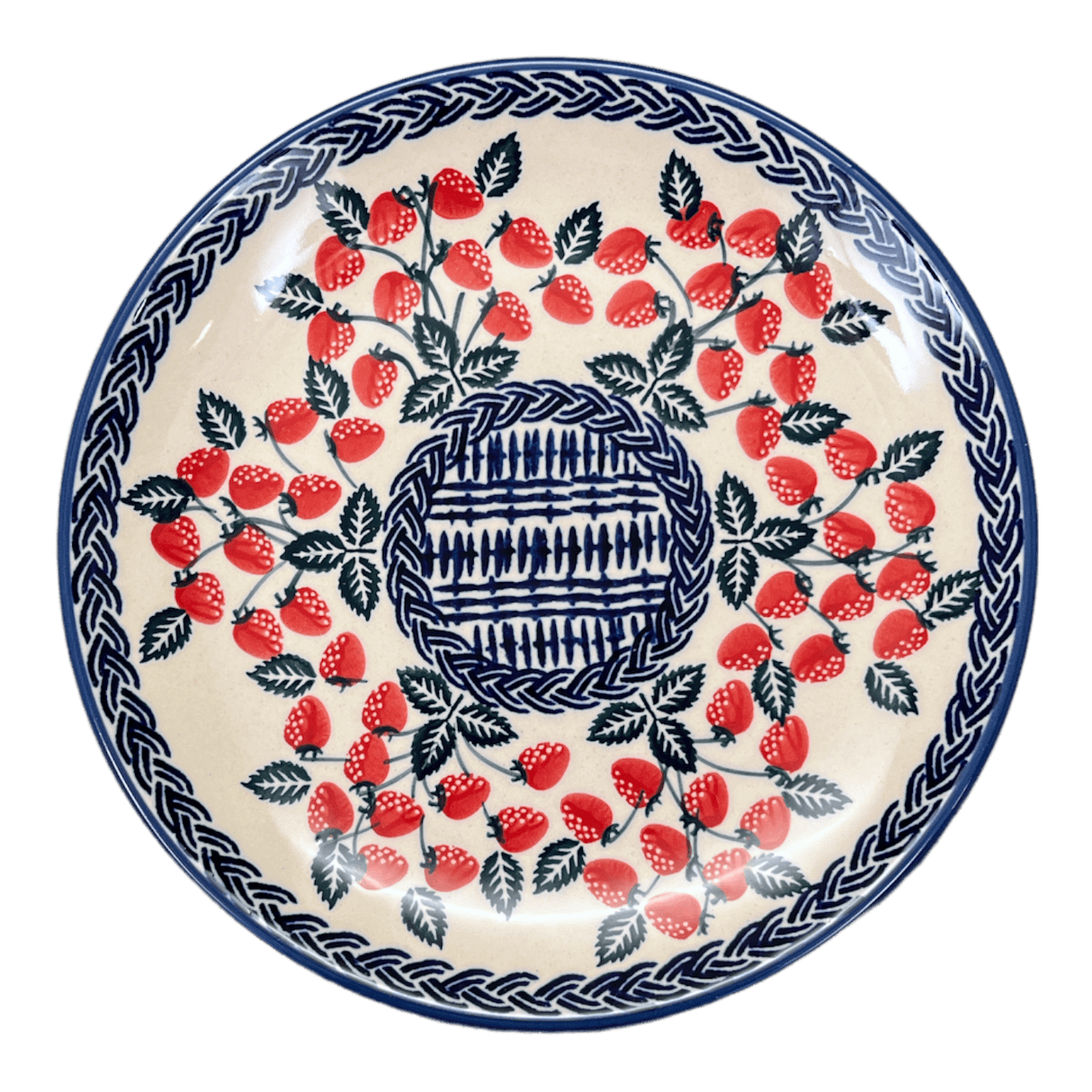 Plate, Round, Salad, 8.5" in "Fresh Strawberries" by Manufaktura | T134U-AS70