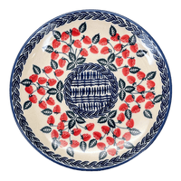 A picture of a Polish Pottery 8.5" Salad Plate (Fresh Strawberries) | T134U-AS70 as shown at PolishPotteryOutlet.com/products/8-5-salad-plate-fresh-strawberries-t134u-as70