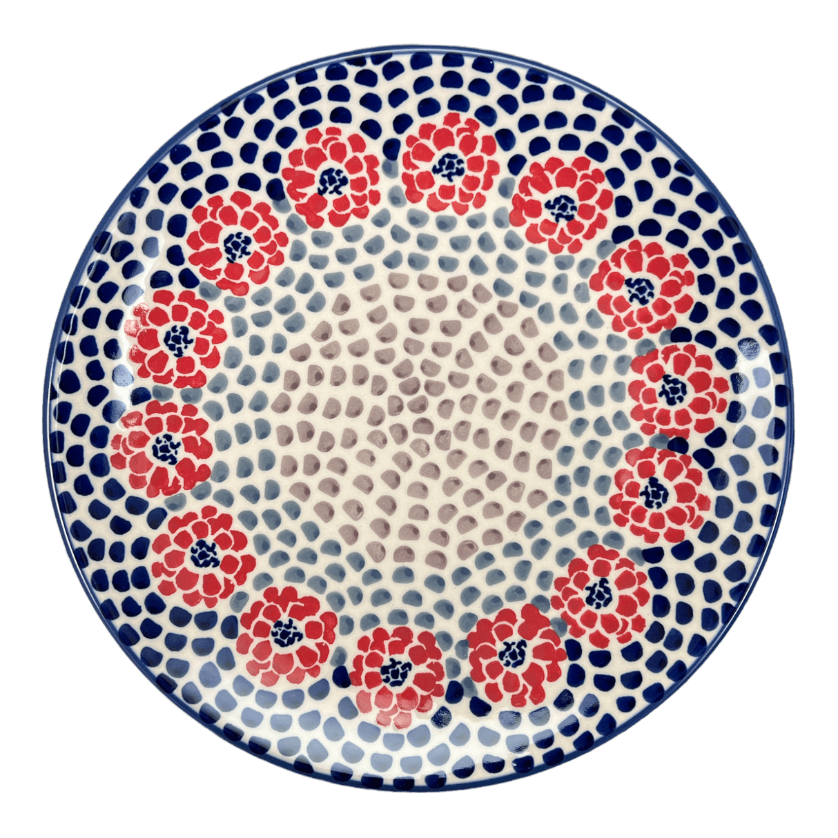 Plate, Round, Salad, 8.5" in "Falling Petals" by Manufaktura | T134U-AS72