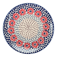 A picture of a Polish Pottery 8.5" Salad Plate (Falling Petals) | T134U-AS72 as shown at PolishPotteryOutlet.com/products/8-5-salad-plate-falling-petals-t134u-as72