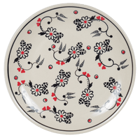 A picture of a Polish Pottery 8.5" Salad Plate (Night Garden) | T134U-BL02 as shown at PolishPotteryOutlet.com/products/8-5-salad-plate-night-garden