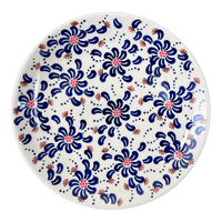 A picture of a Polish Pottery 8.5" Salad Plate (Floral Fireworks) | T134U-BSAS as shown at PolishPotteryOutlet.com/products/8-5-salad-plate-floral-fireworks-t134u-bsas
