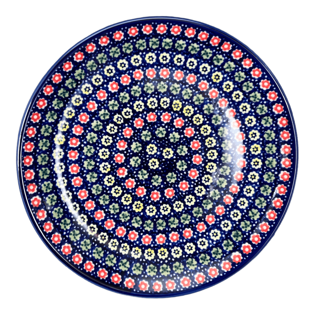 Plate, Round, Dinner, 10" in "Rings of Flowers" by Manufaktura | T132U-DH17