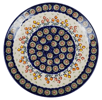 A picture of a Polish Pottery 8.5" Salad Plate (Floral Spray) | T134U-DSO as shown at PolishPotteryOutlet.com/products/85-salad-plate-floral-spray