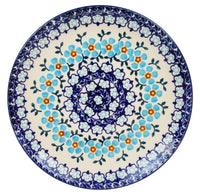 A picture of a Polish Pottery 8.5" Salad Plate (Sky Blue Border) | T134U-MS04 as shown at PolishPotteryOutlet.com/products/8-5-salad-plate-sky-blue-border