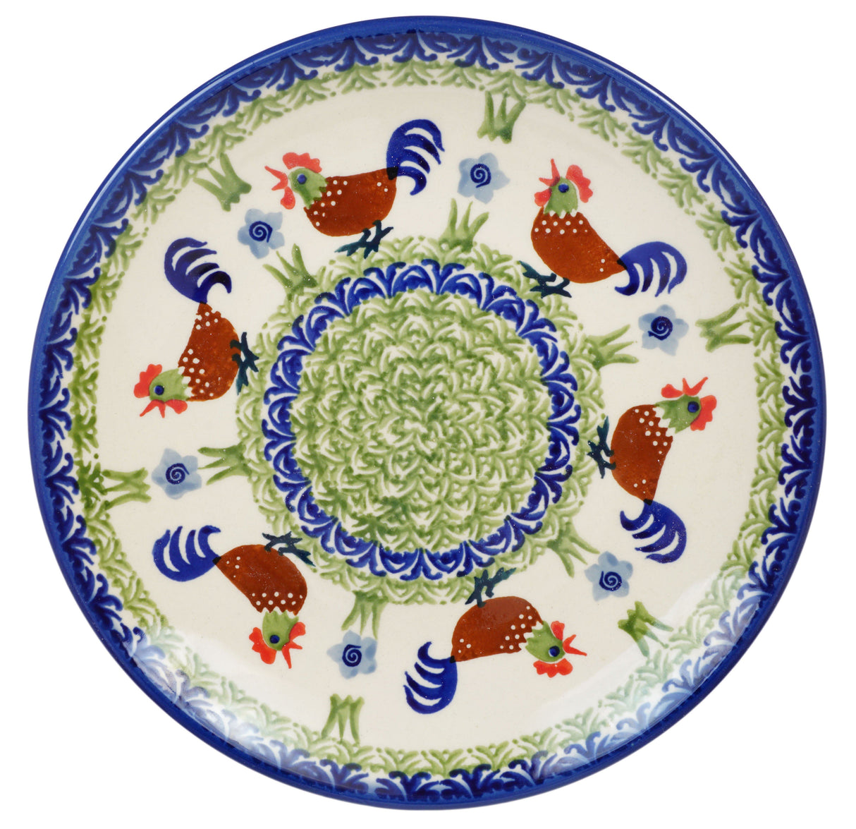 Plate, Round, Salad, 8.5" in "Chicken Dance" by Manufaktura | T134U-P320