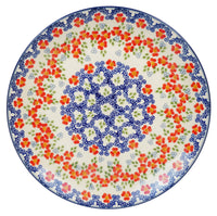 A picture of a Polish Pottery 8.5" Salad Plate (Ring Around the Rosie) | T134U-P321 as shown at PolishPotteryOutlet.com/products/85-salad-plate-ring-around-the-rosie