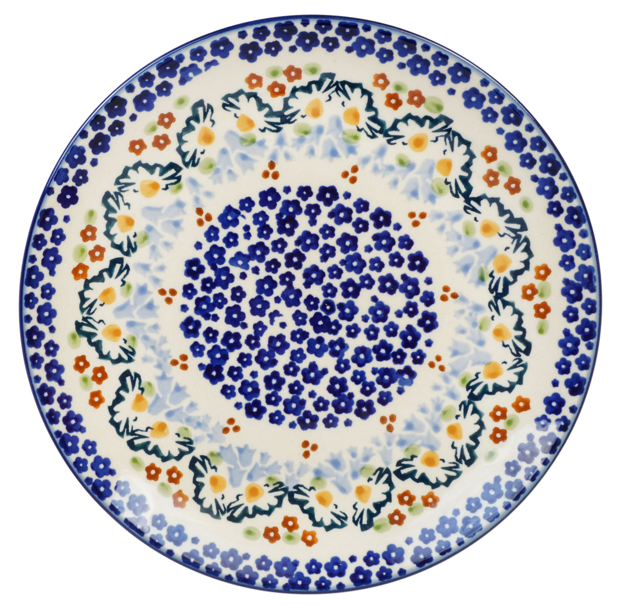 Plate, Round, Salad, 8.5" in "Blue Bell Delight" by Manufaktura | T134U-P356