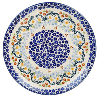 A picture of a Polish Pottery 8.5" Salad Plate (Blue Bell Delight) | T134U-P356 as shown at PolishPotteryOutlet.com/products/85-salad-plate-blue-bell-delight