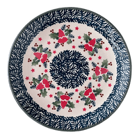 A picture of a Polish Pottery 8.5" Salad Plate (Evergreen Bells) | T134U-PZDG as shown at PolishPotteryOutlet.com/products/8-5-salad-plate-evergreen-bells-t134u-pzdg