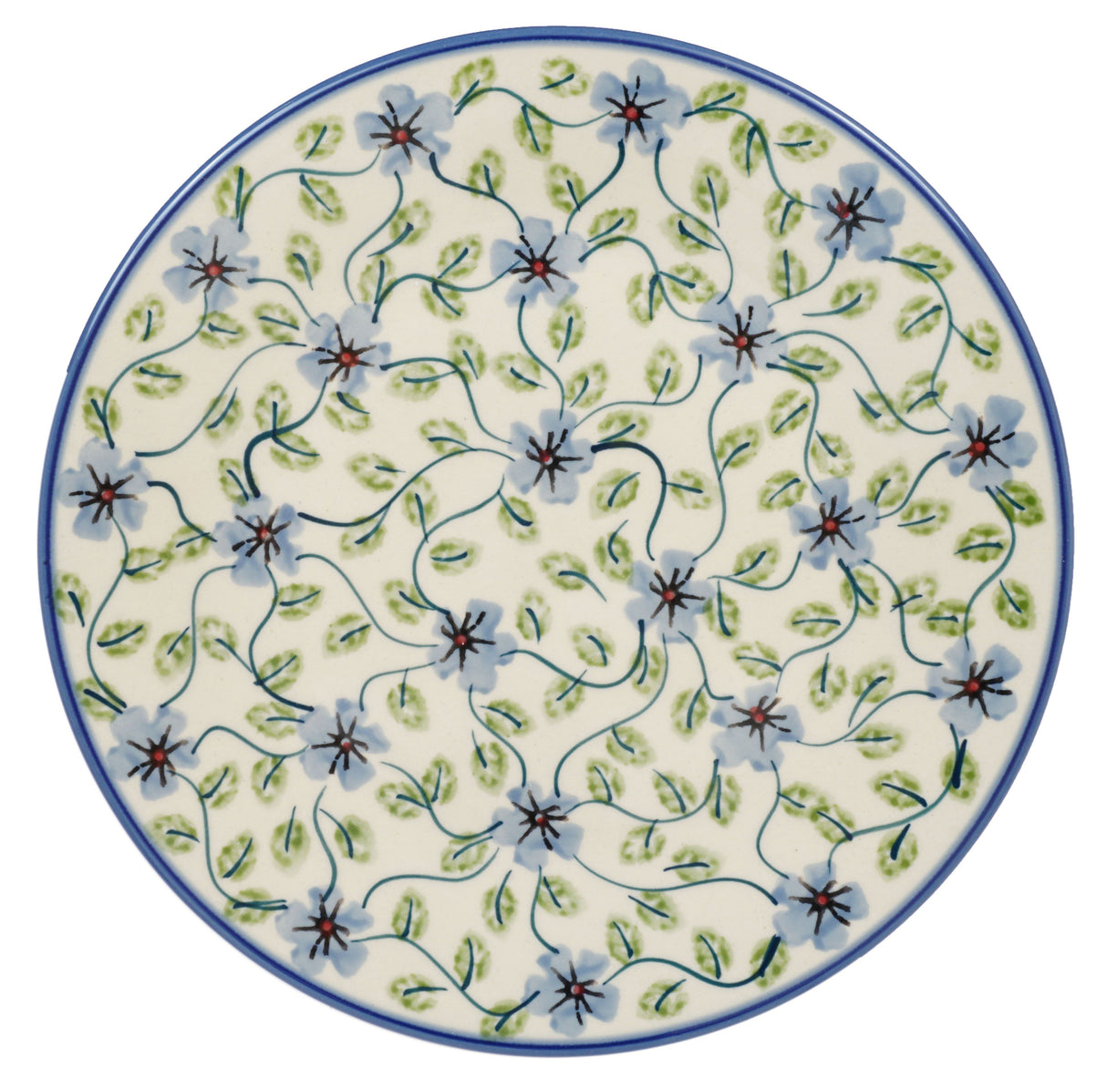 Plate, Round, Salad, 8.5" in "Periwinkle Vine" by Manufaktura | T134U-TAB1