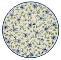A picture of a Polish Pottery 8.5" Salad Plate (Periwinkle Vine) | T134U-TAB1 as shown at PolishPotteryOutlet.com/products/85-salad-plate-periwinkle-vine