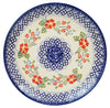 Polish Pottery 8.5" Salad Plate (Floral Grid) | T134U-TAB2 at PolishPotteryOutlet.com