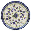 Polish Pottery Plate, Round, Salad, 8.5" in "Blue Clematis" by Manufaktura | T134U-VB03 at PolishPotteryOutlet.com