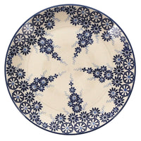 A picture of a Polish Pottery 8.5" Salad Plate (Cobalt Falls) | T134U-WB04 as shown at PolishPotteryOutlet.com/products/8-5-salad-plate-cobalt-falls
