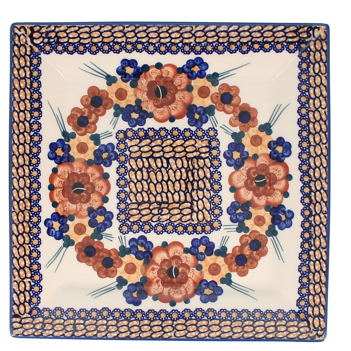 Plate, Square, Salad, 9" in "Bouquet in a Basket" by Manufaktura | T146S-JZK